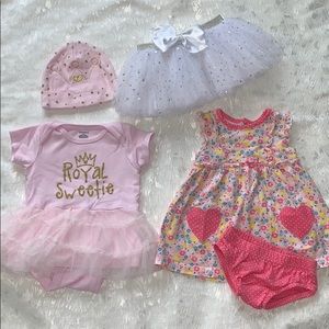 0-3 months baby girl dresses and skirt